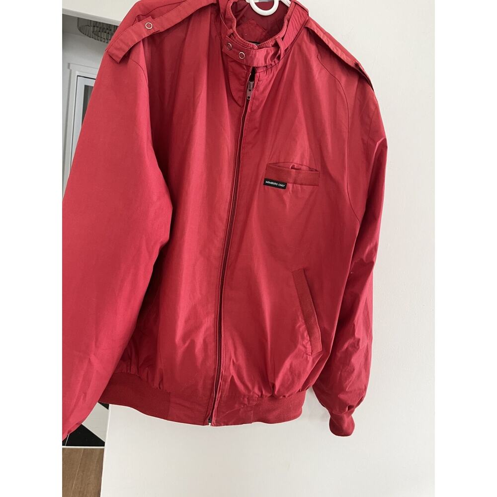 Members Only Mens Jacket XLT Y2K Red 28593 Retro 80s